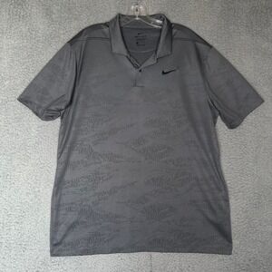 Nike Mens Dri-FIT Grey Abstract Camo Polo Shirt BV0375-021 Large